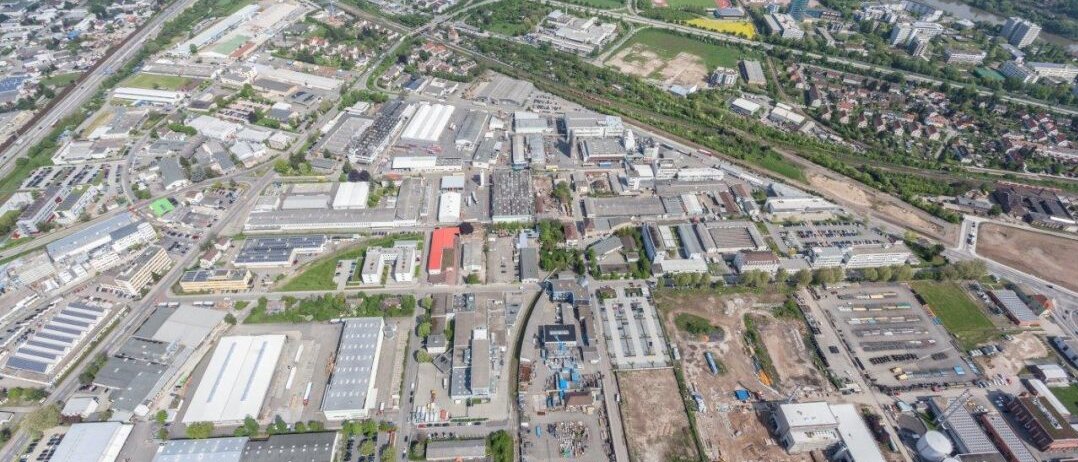 Luftansicht Industriegebiet Heidelberg-Pfaffengrund