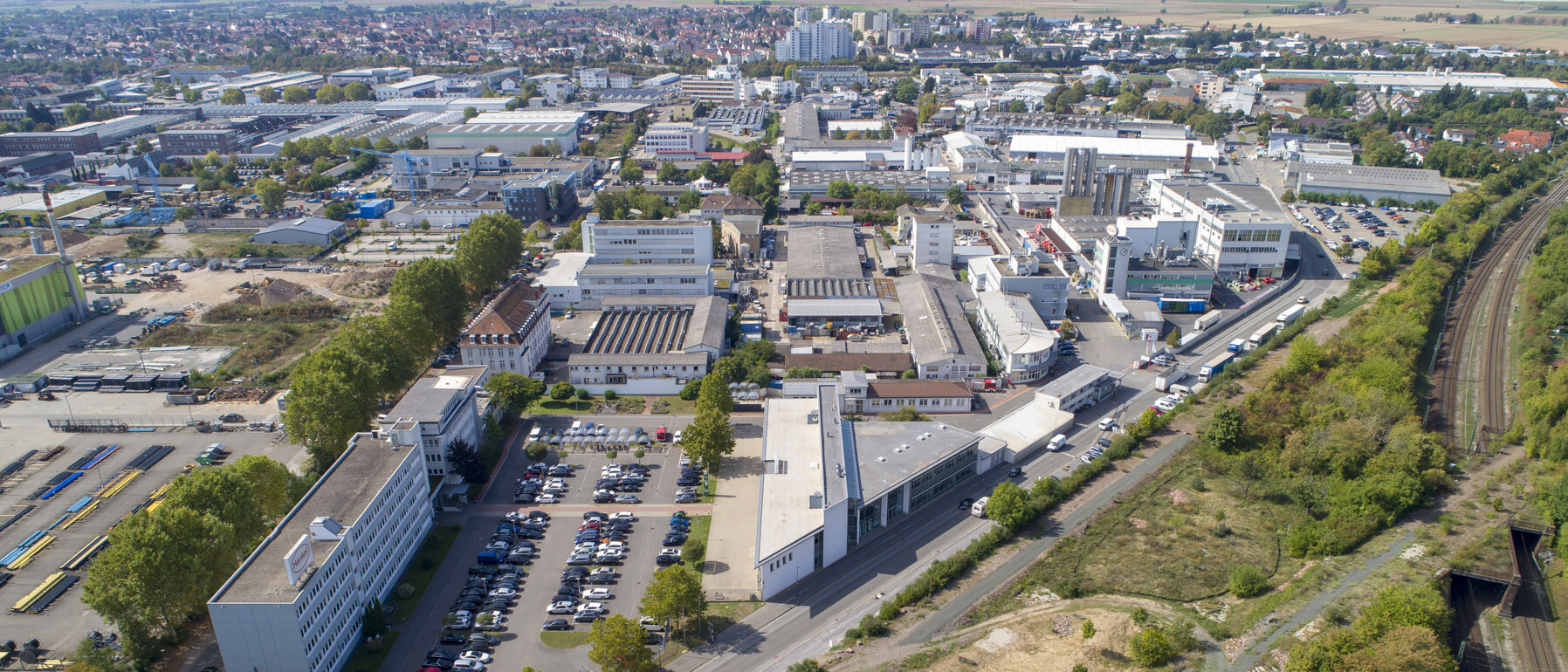 Drohnenaufnahme Gewerbegebiet Heidelberg-Pfaffengrund
